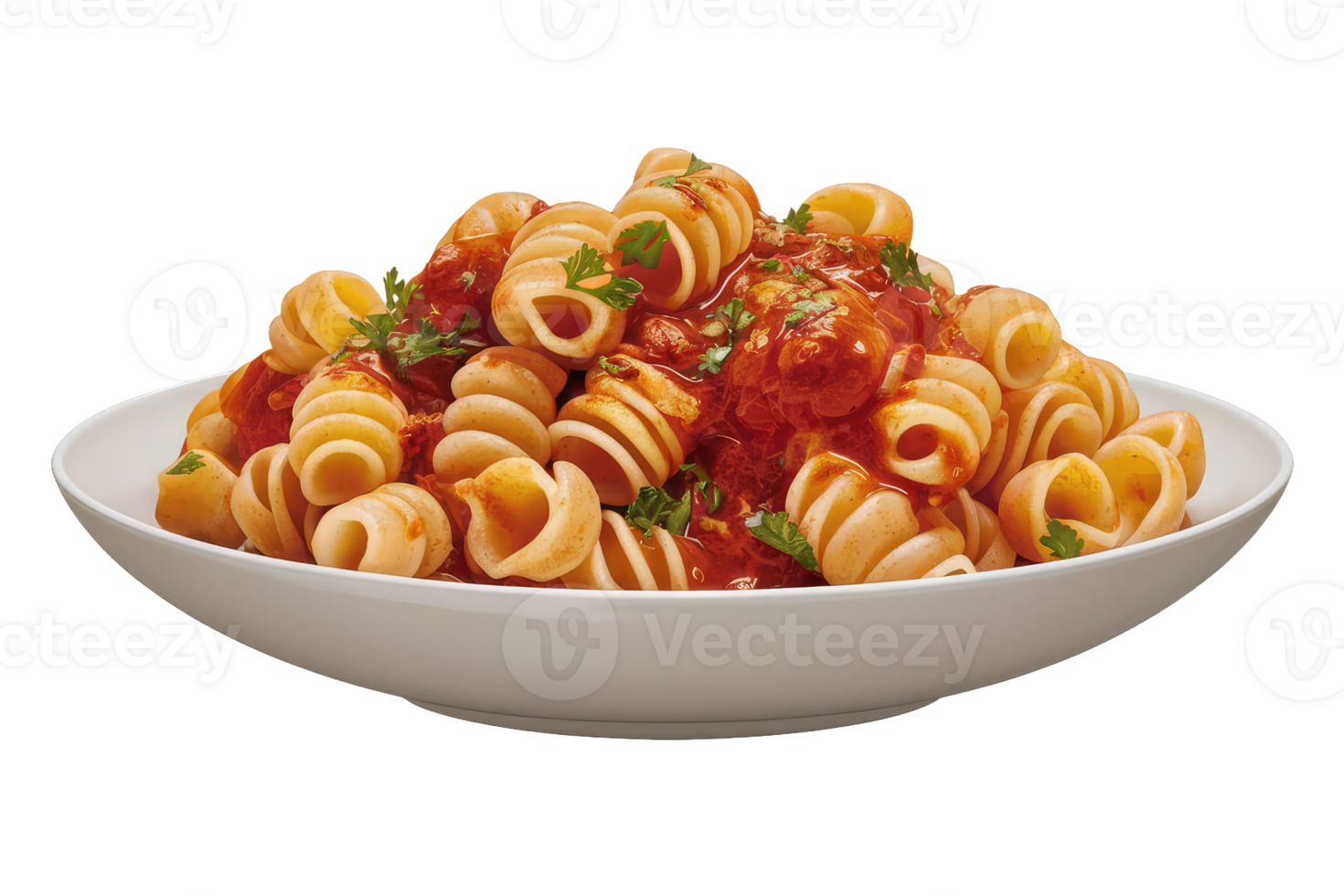Fusilli with tomato sauce png