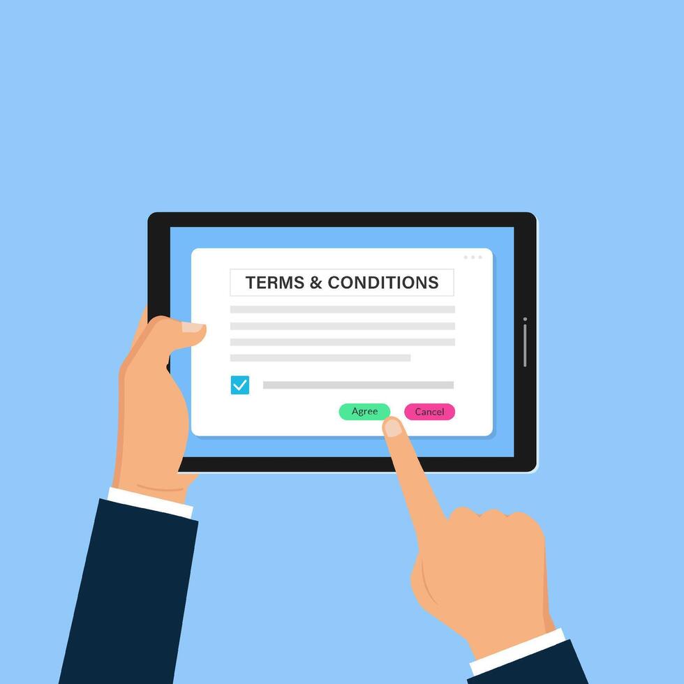 Terms and conditions in online format. 47556573 Vector Art at Vecteezy