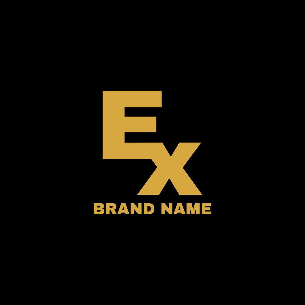 Ex letter alphabet business logo template vector