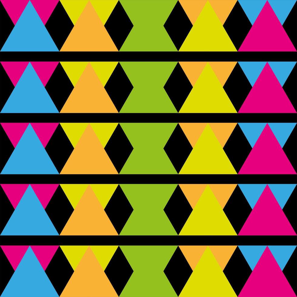 seamless geometric pattern colorful triangle vector