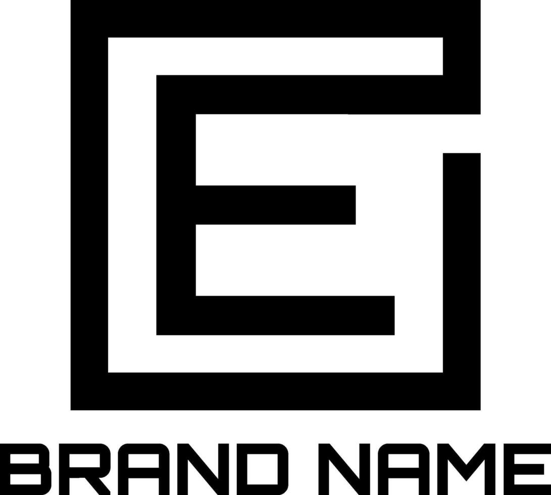 E square letter logo design vector