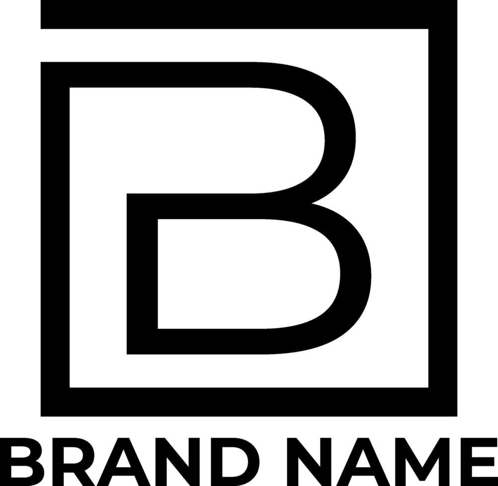 alphabet letter B square with diamonds vector