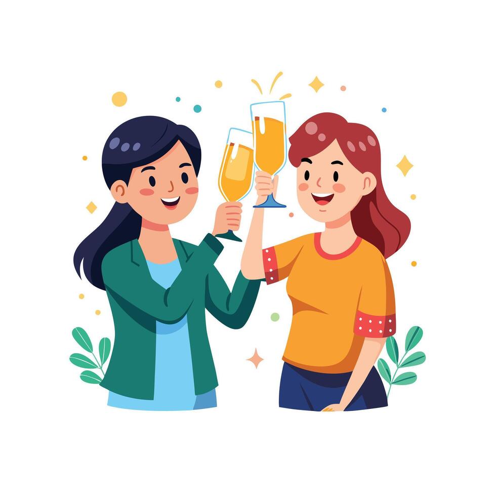 Friends Special, Love and Emotional Moment Illustration Concept for Friendship Day vector