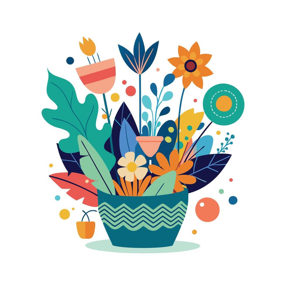 Flowerpot Houseplant Illustration vector