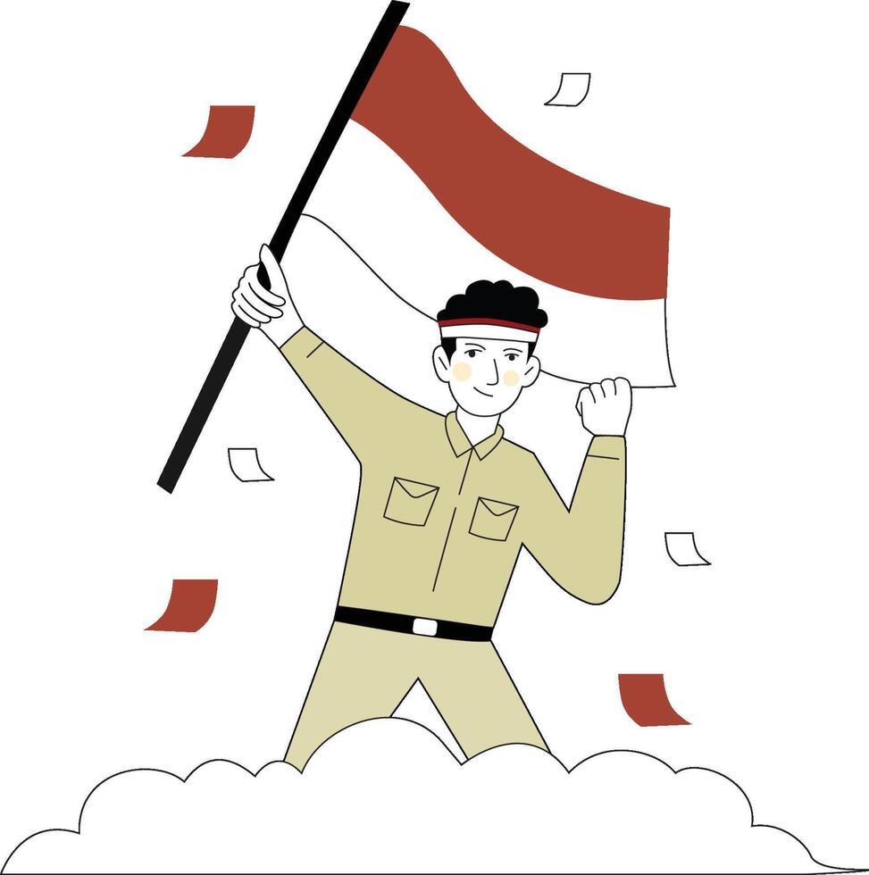 Commemoration of Indonesian Heroes' Day vector