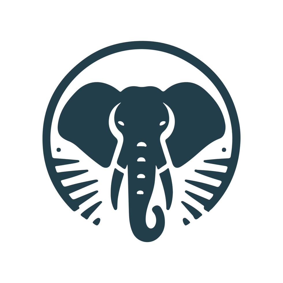 simple Elephant logo icon illustration vector