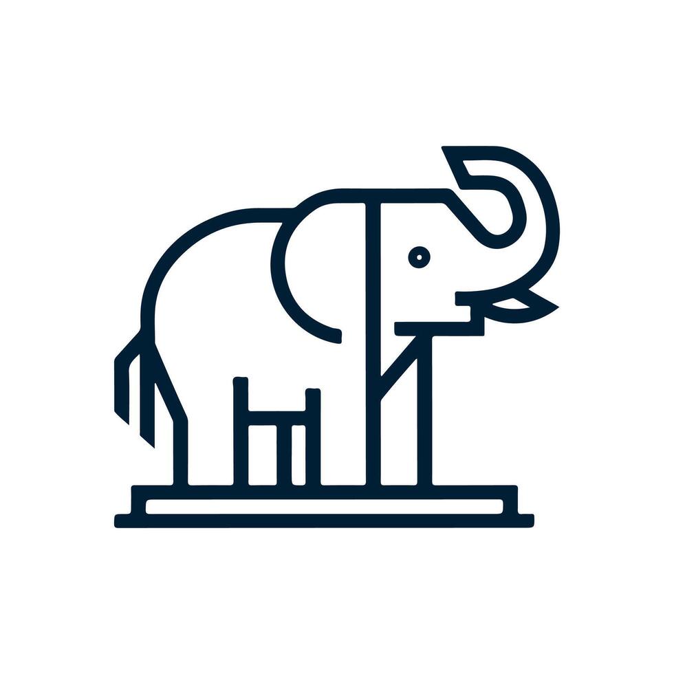 simple Elephant logo icon illustration vector
