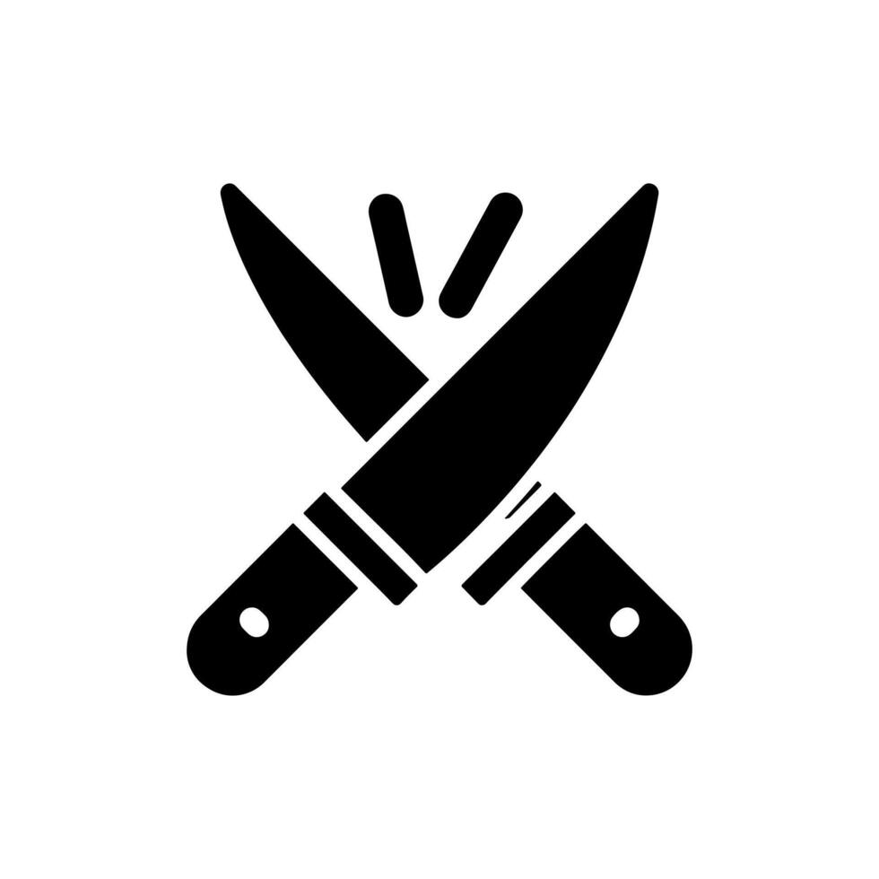 simple Knife icon in glyph style. Pro icon vector