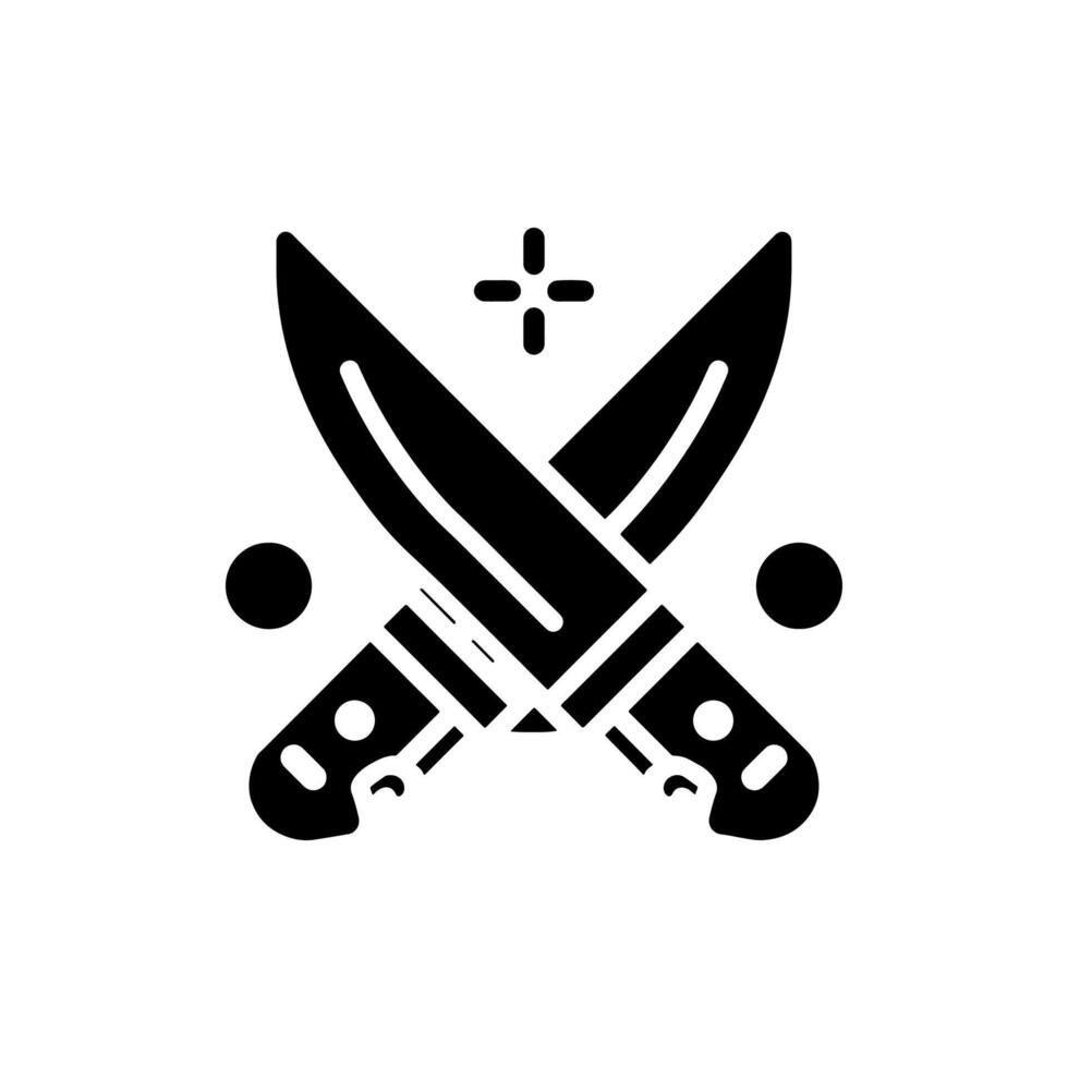 simple Knife icon in glyph style. Pro icon vector