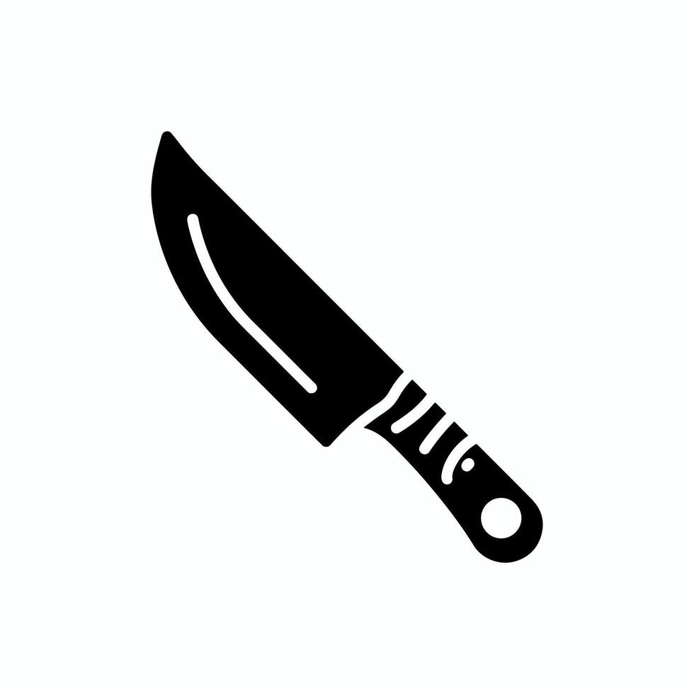 simple Knife icon in glyph style. Pro icon vector