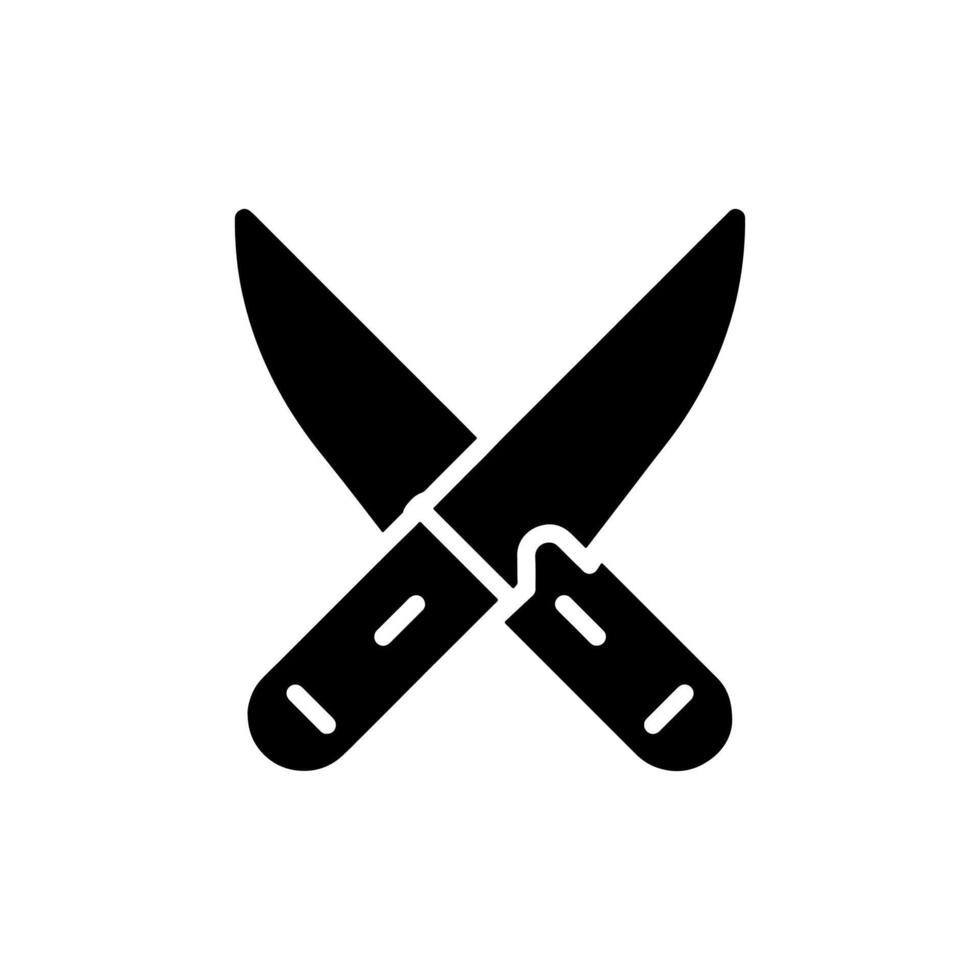 simple Knife icon in glyph style. Pro icon vector