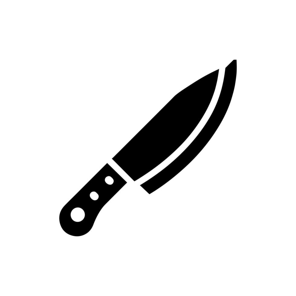 simple Knife icon in glyph style. Pro icon vector
