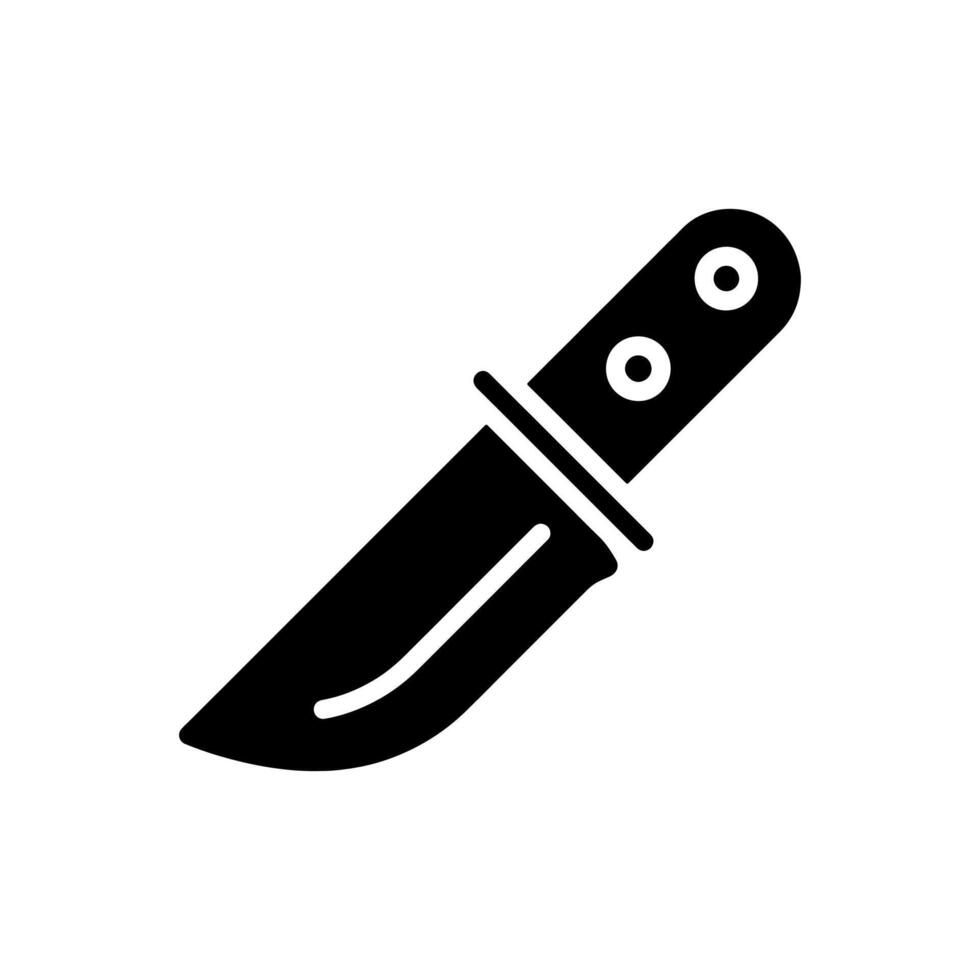 simple Knife icon in glyph style. Pro icon vector