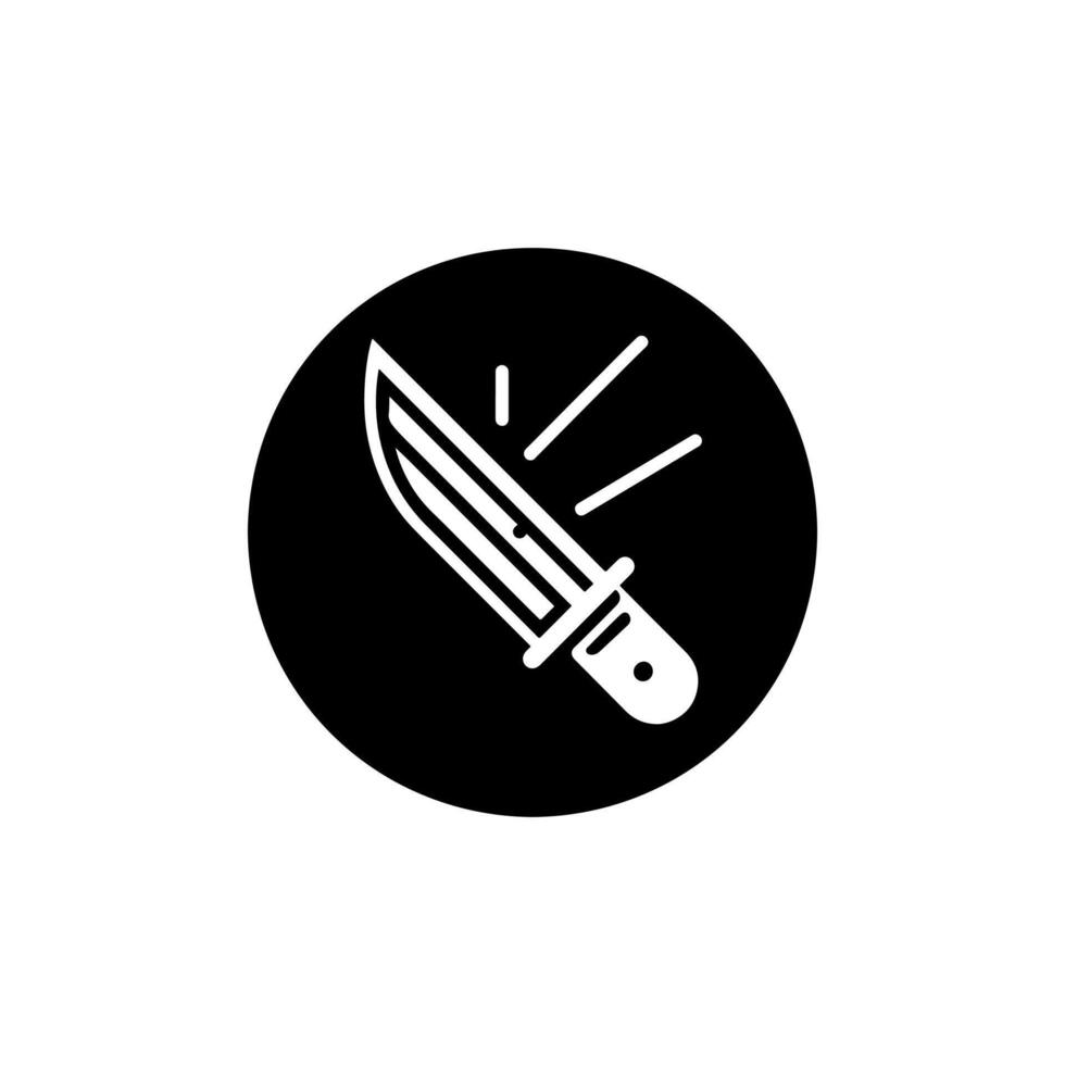 simple Knife icon in glyph style. Pro icon vector