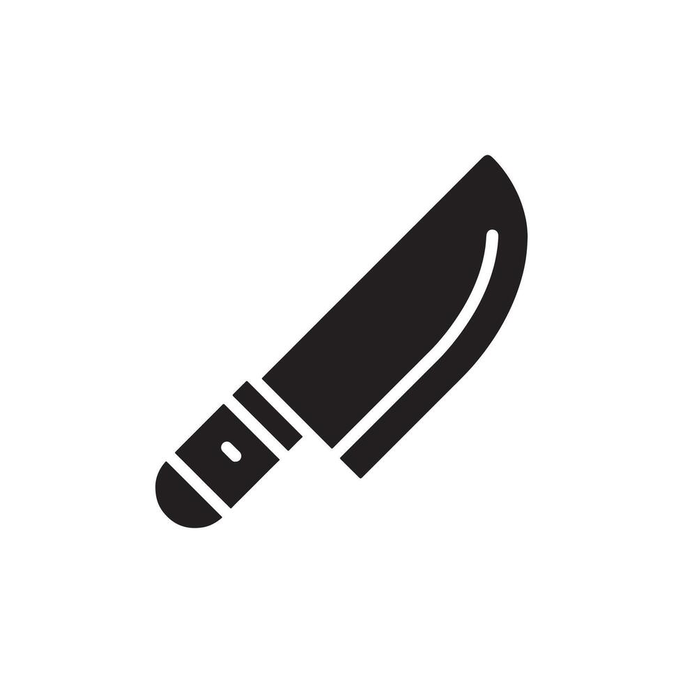 simple Knife icon in glyph style. Pro icon vector