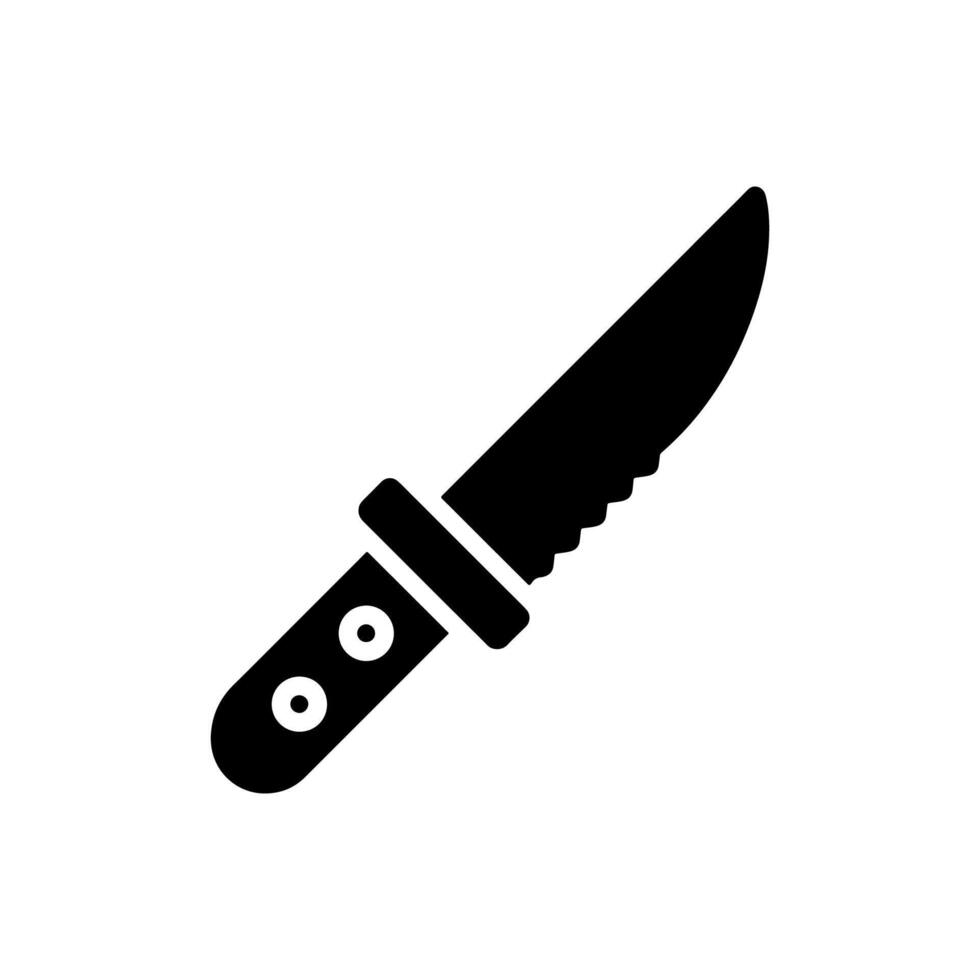 simple Knife icon in glyph style. Pro icon vector