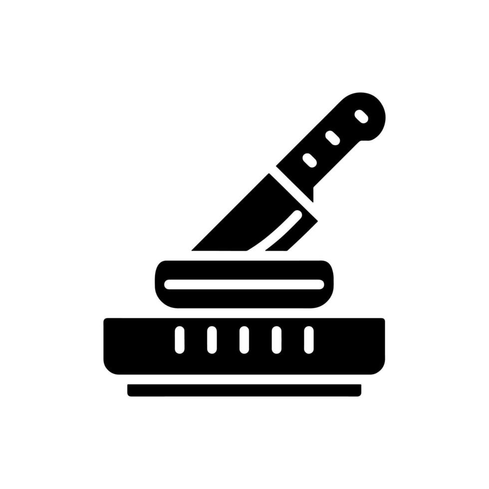 simple Knife icon in glyph style. Pro icon vector