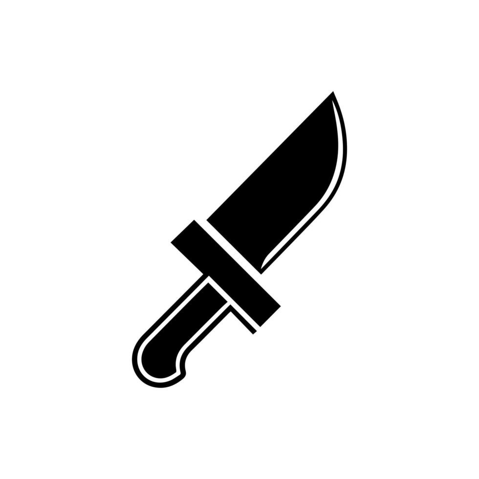 simple Knife icon in glyph style. Pro icon vector