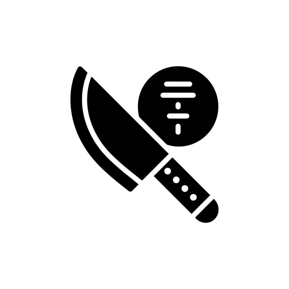 simple Knife icon in glyph style. Pro icon vector