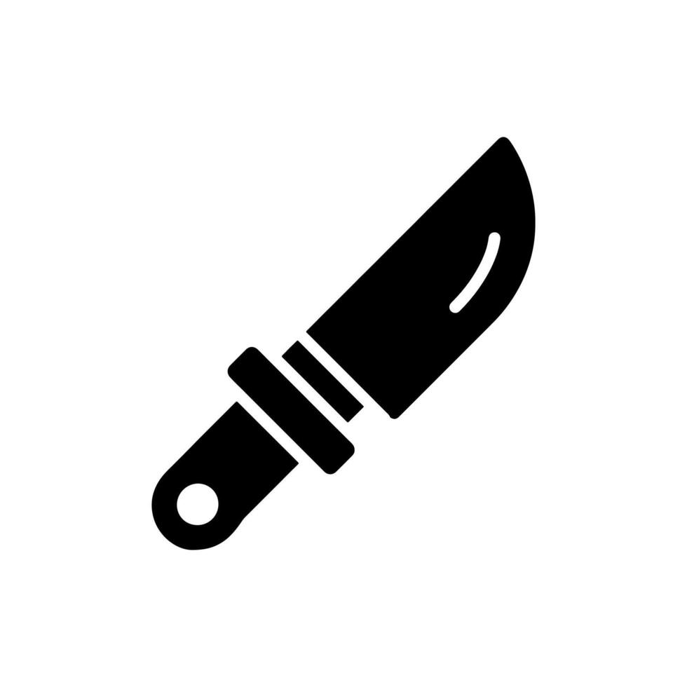 simple Knife icon in glyph style. Pro icon vector