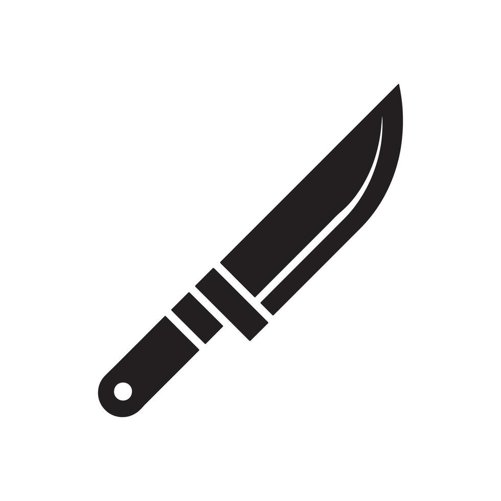 simple Knife icon in glyph style. Pro icon vector