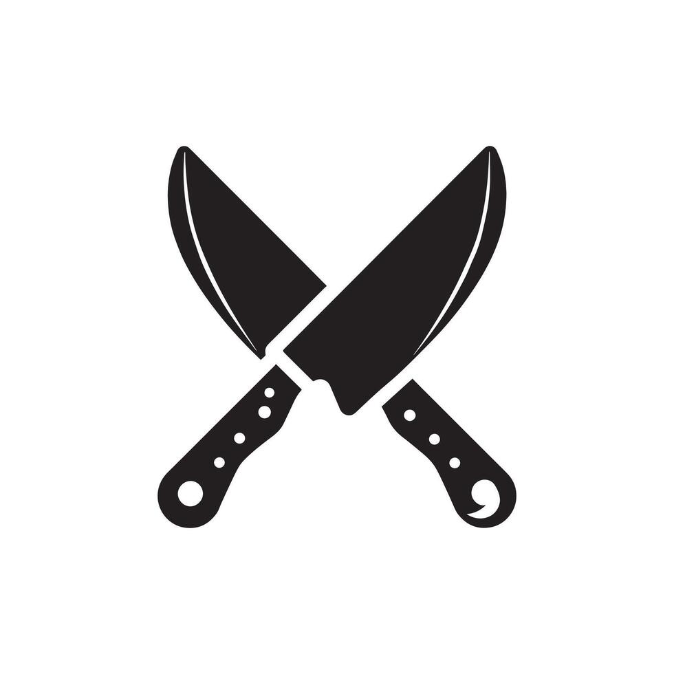 simple Knife outline drawing icon in glyph style. Pro Set vector