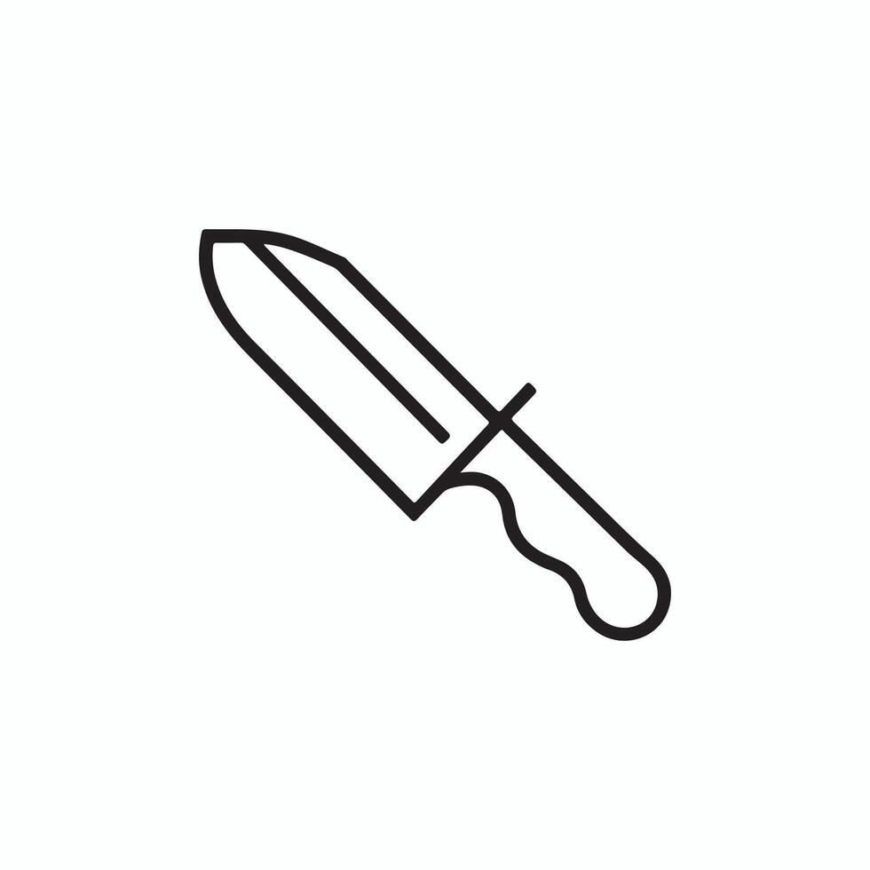 simple Knife outline drawing icon in glyph style. Pro Set vector
