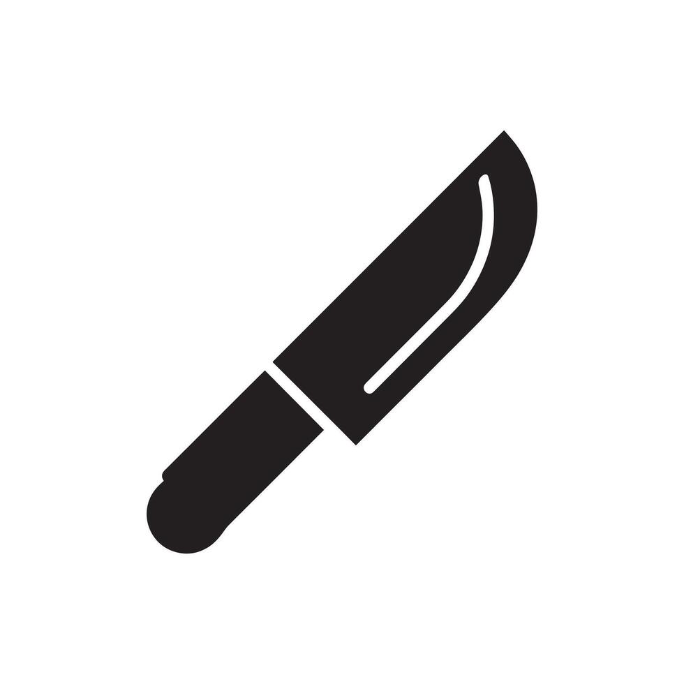 simple Knife outline drawing icon in glyph style. Pro Set vector