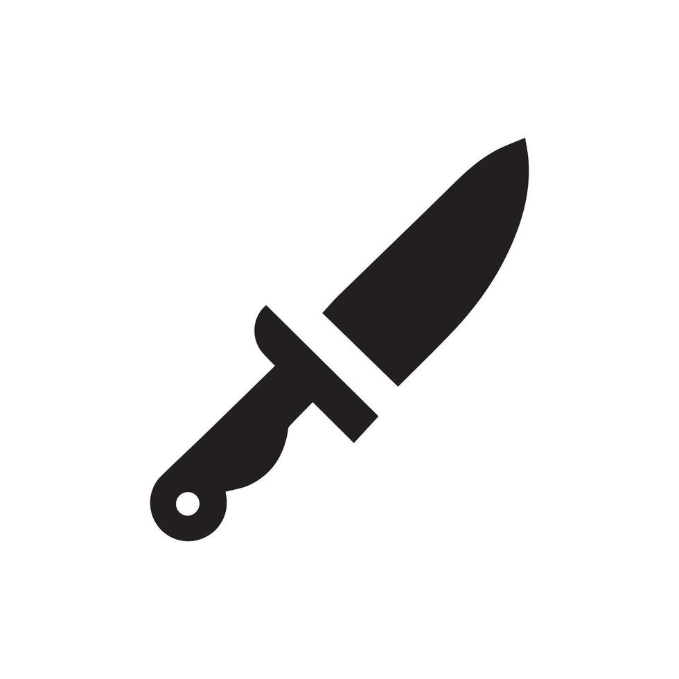simple Knife outline drawing icon in glyph style. Pro Set vector