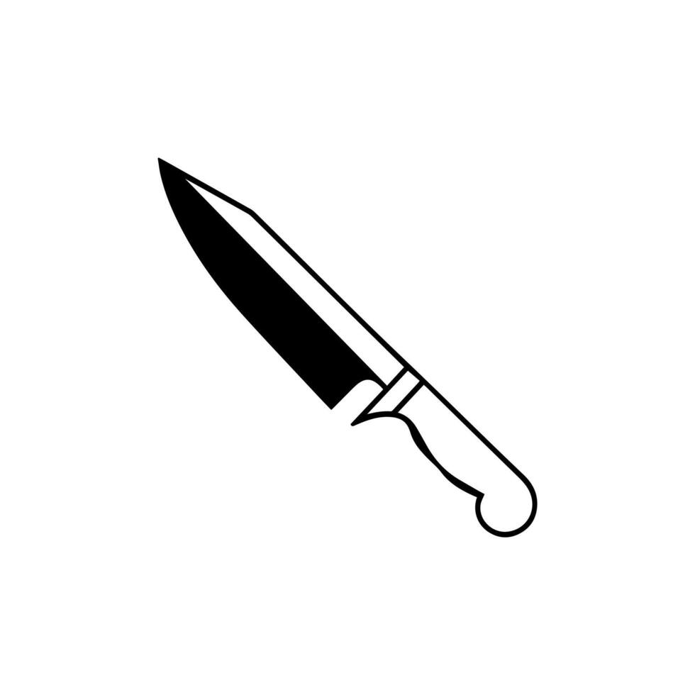 simple Knife icon in glyph style. Pro icon vector