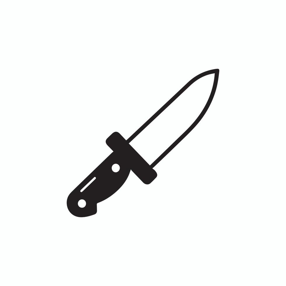 simple Knife outline drawing icon in glyph style. Pro Set vector