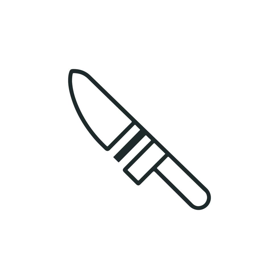simple Knife outline drawing icon in glyph style. Pro Set vector