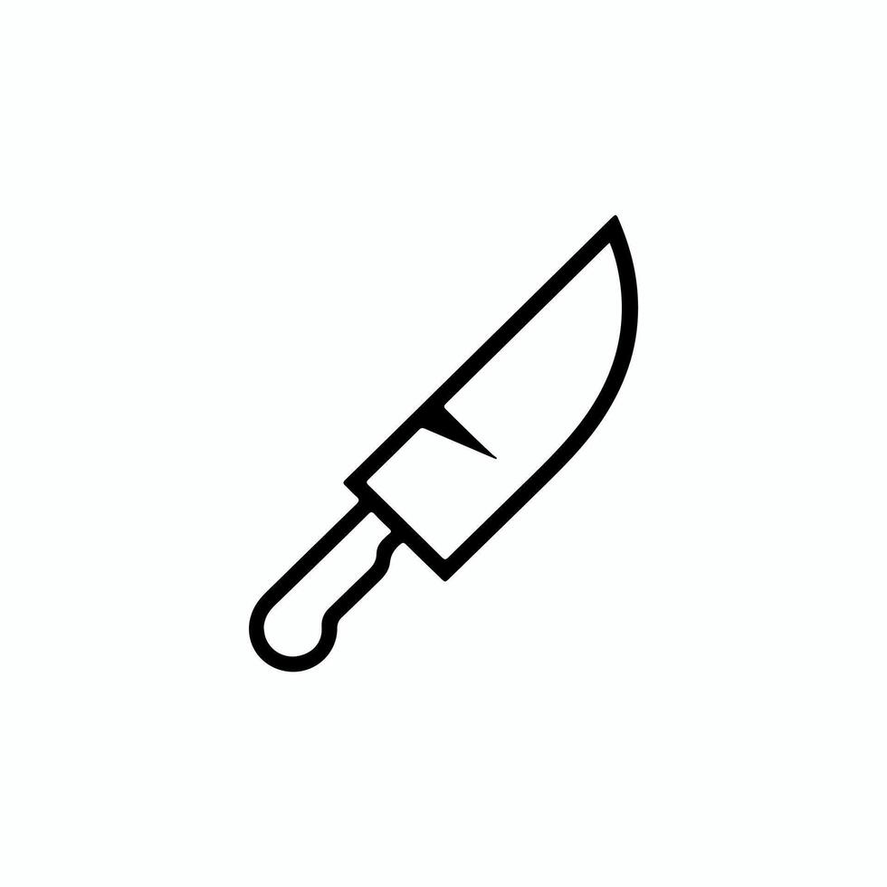 simple Knife outline drawing icon in glyph style. Pro Set vector