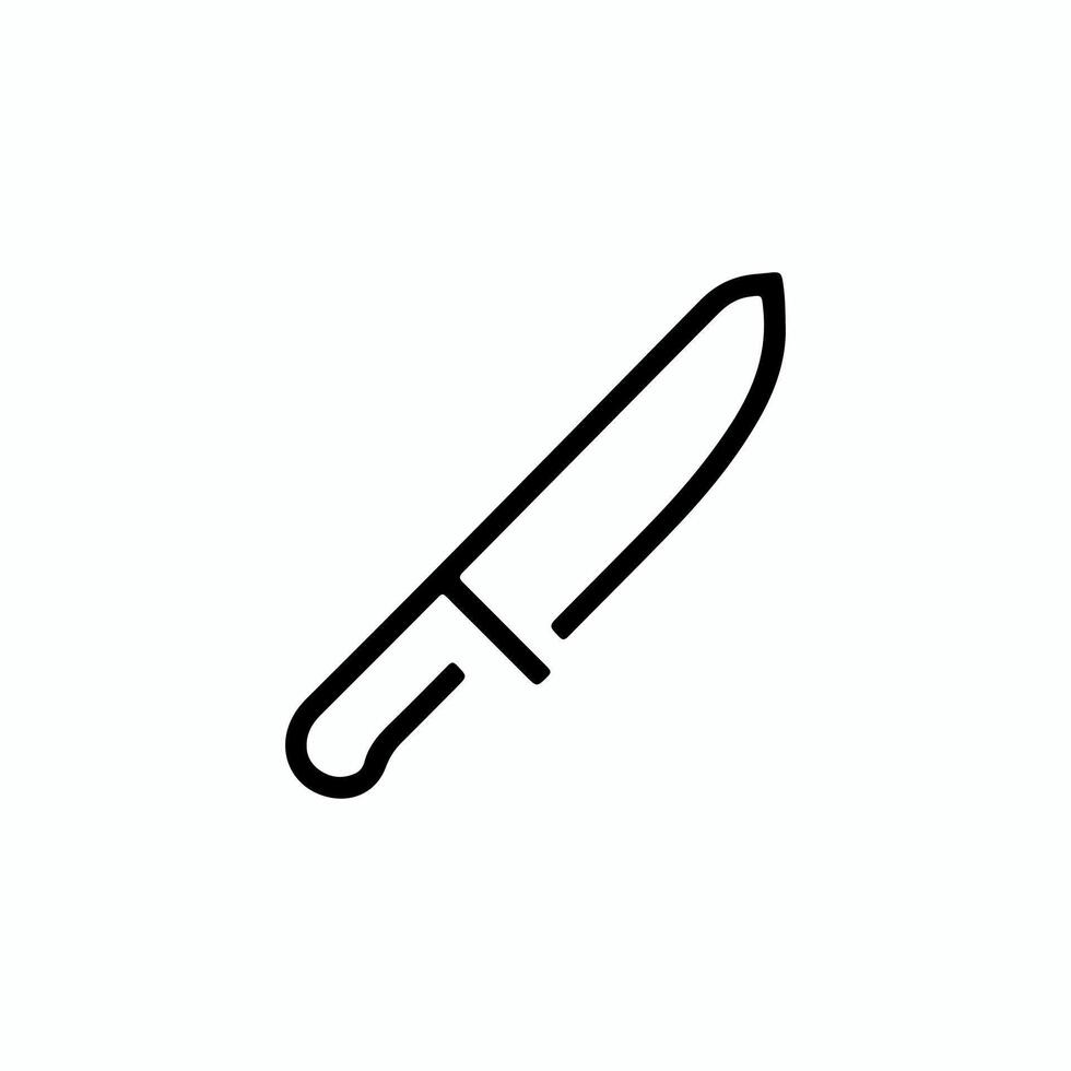 simple Knife outline drawing icon in glyph style. Pro Set vector