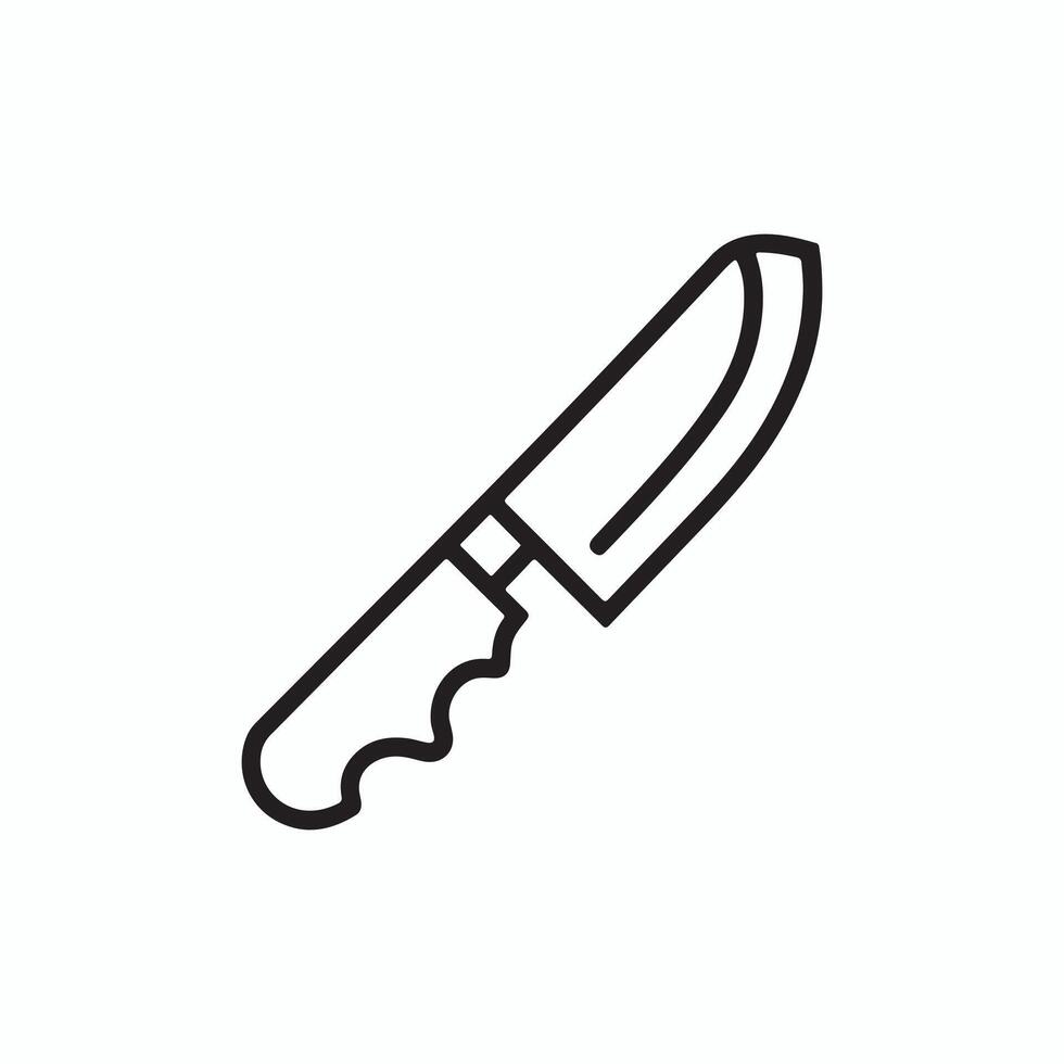 simple Knife outline drawing icon in glyph style. Pro Set vector