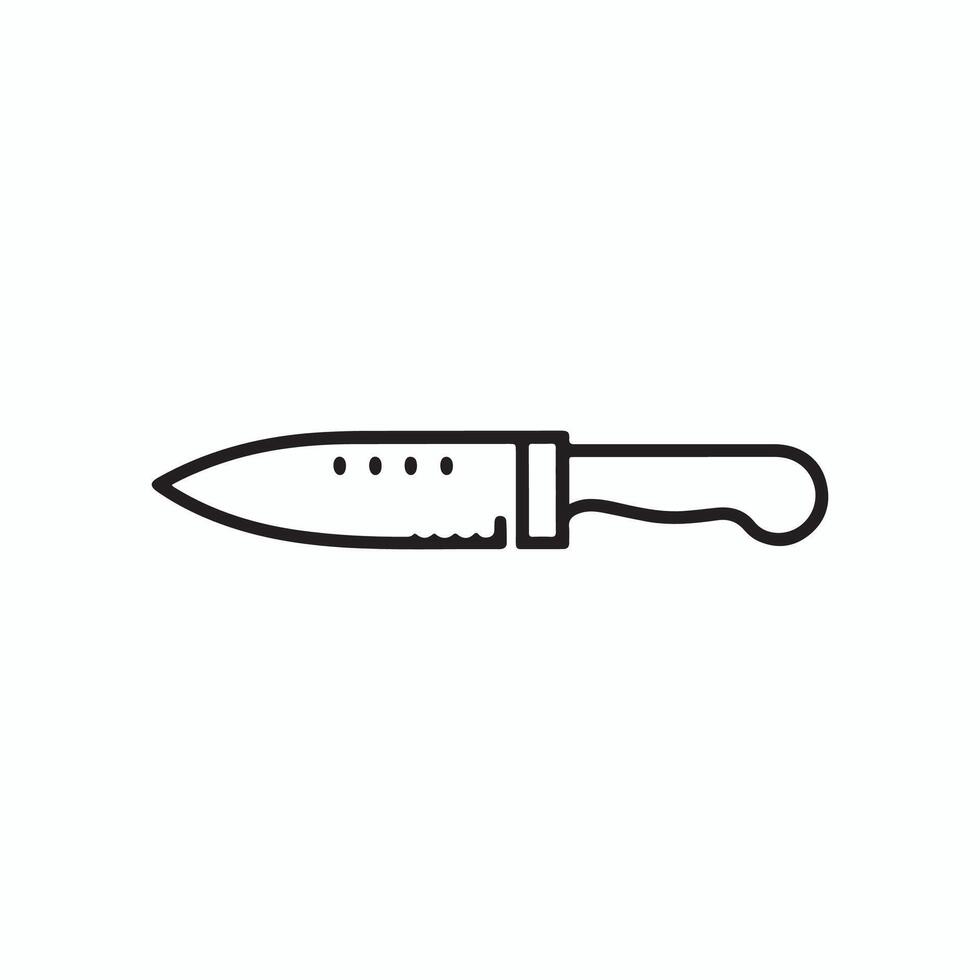 simple Knife outline drawing icon in glyph style. Pro Set vector