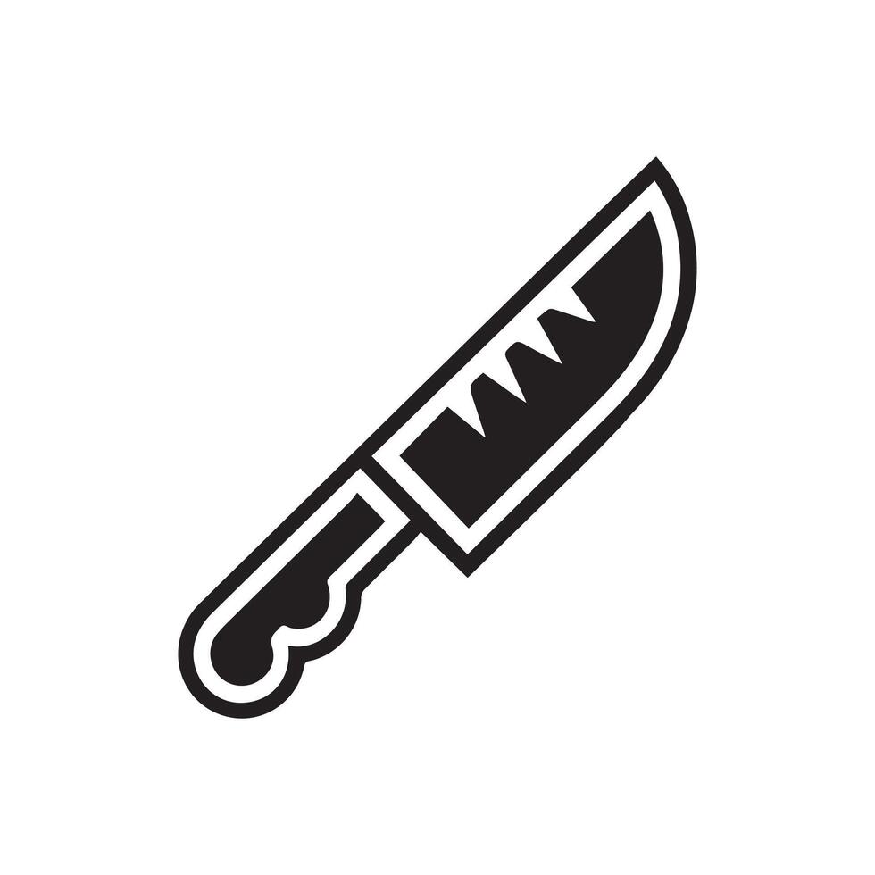 simple Knife outline drawing icon in glyph style. Pro Set vector