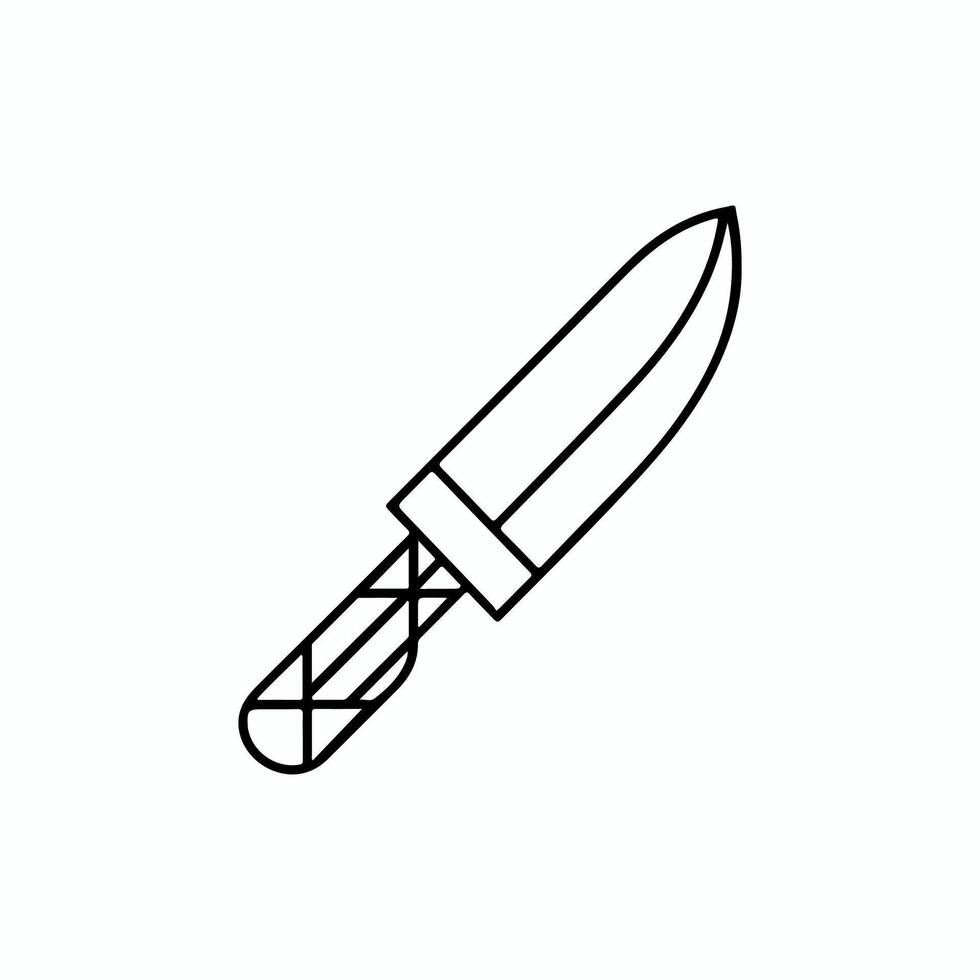 simple Knife outline drawing icon in glyph style. Pro Set vector