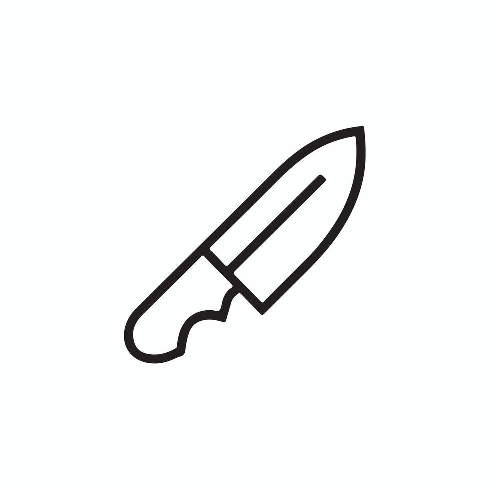 simple Knife outline drawing icon in glyph style. Pro Set vector
