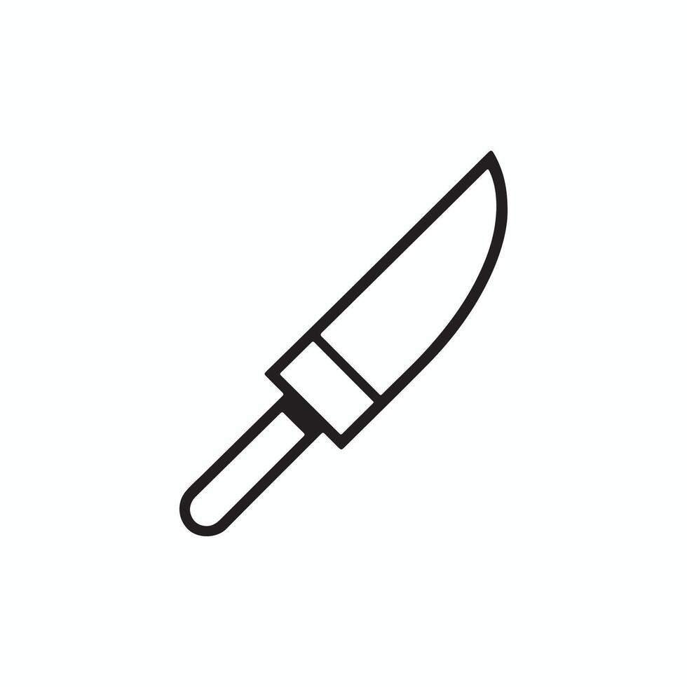 simple Knife outline drawing icon in glyph style. Pro Set vector
