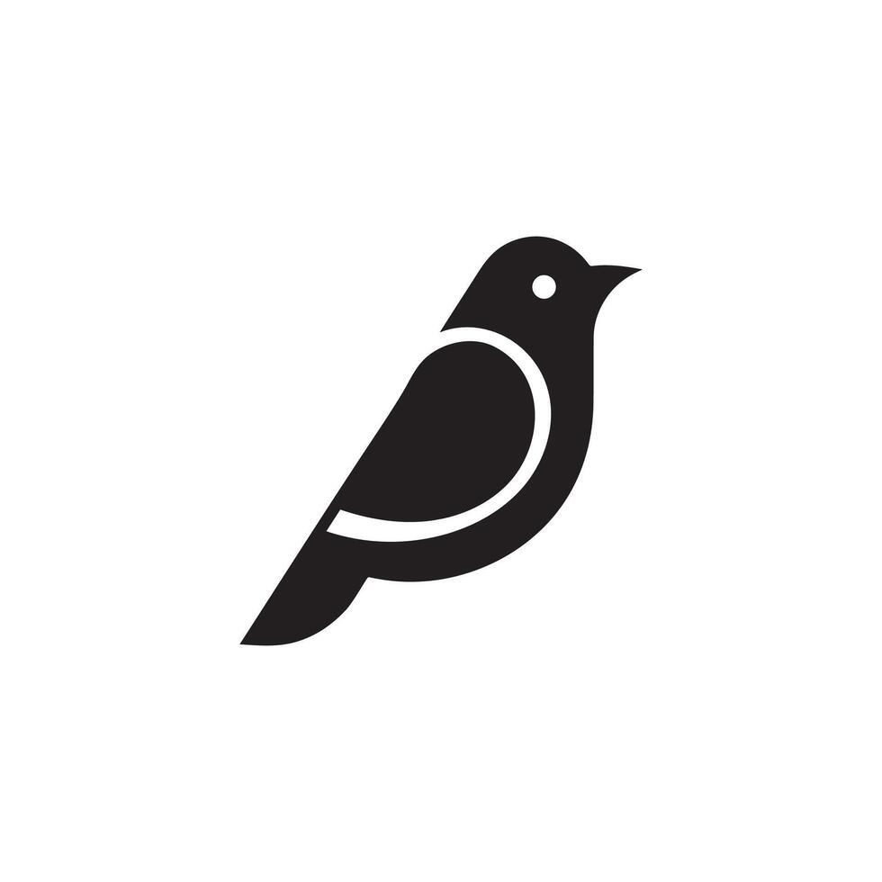simple bird logo icon illustration vector
