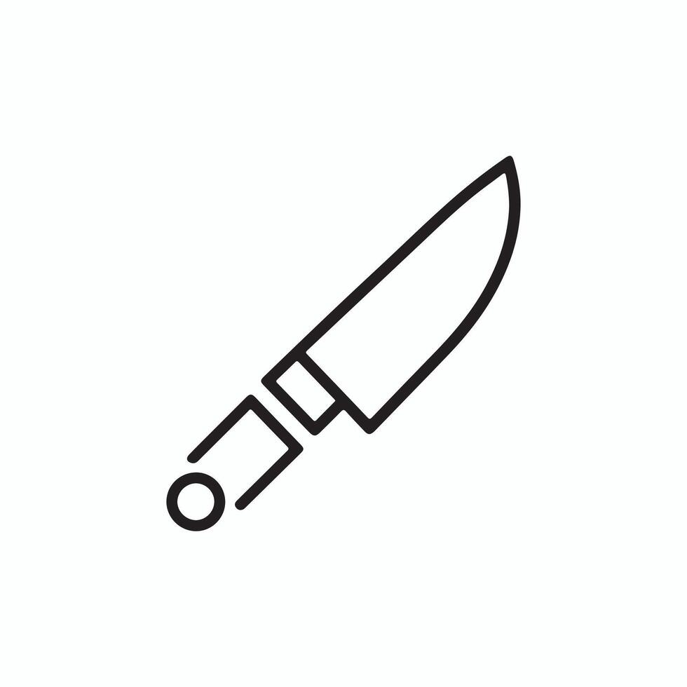 simple Knife outline drawing icon in glyph style. Pro Set vector