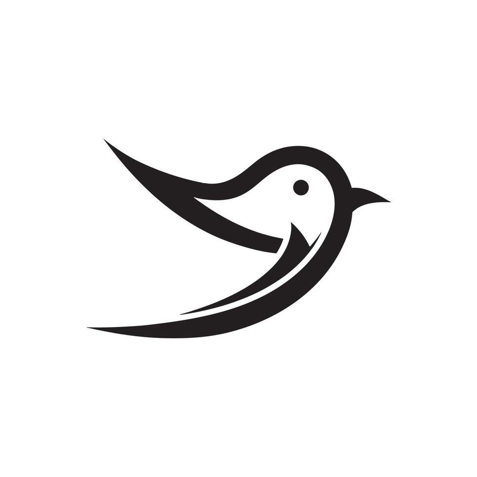 simple bird logo icon illustration vector