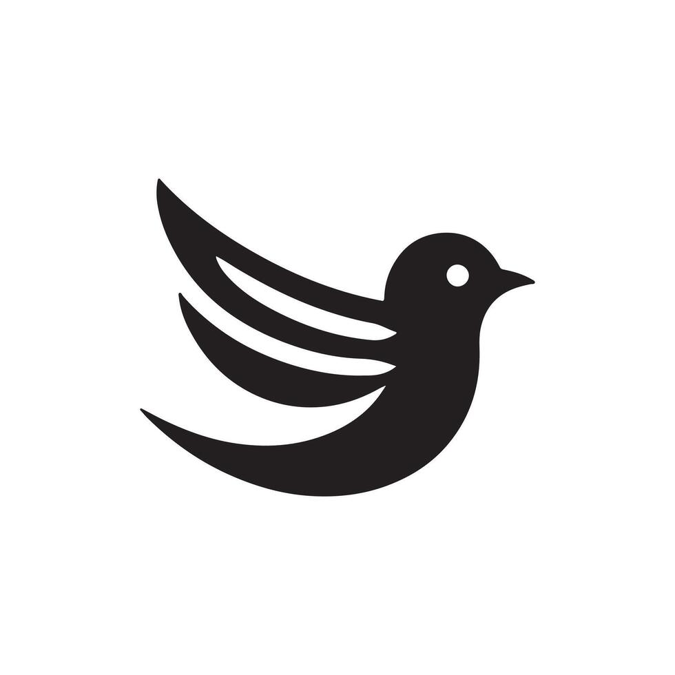 simple bird logo icon illustration vector
