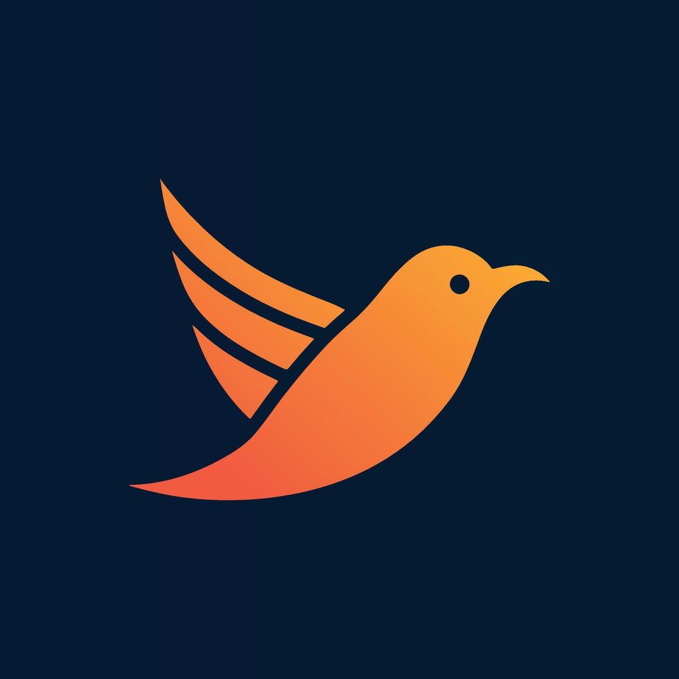 simple bird logo icon illustration vector