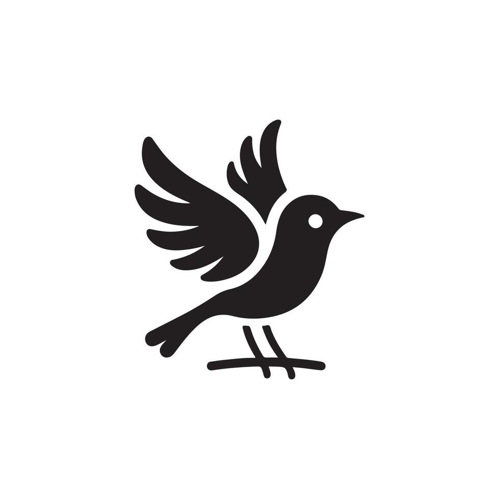 simple bird logo icon illustration vector