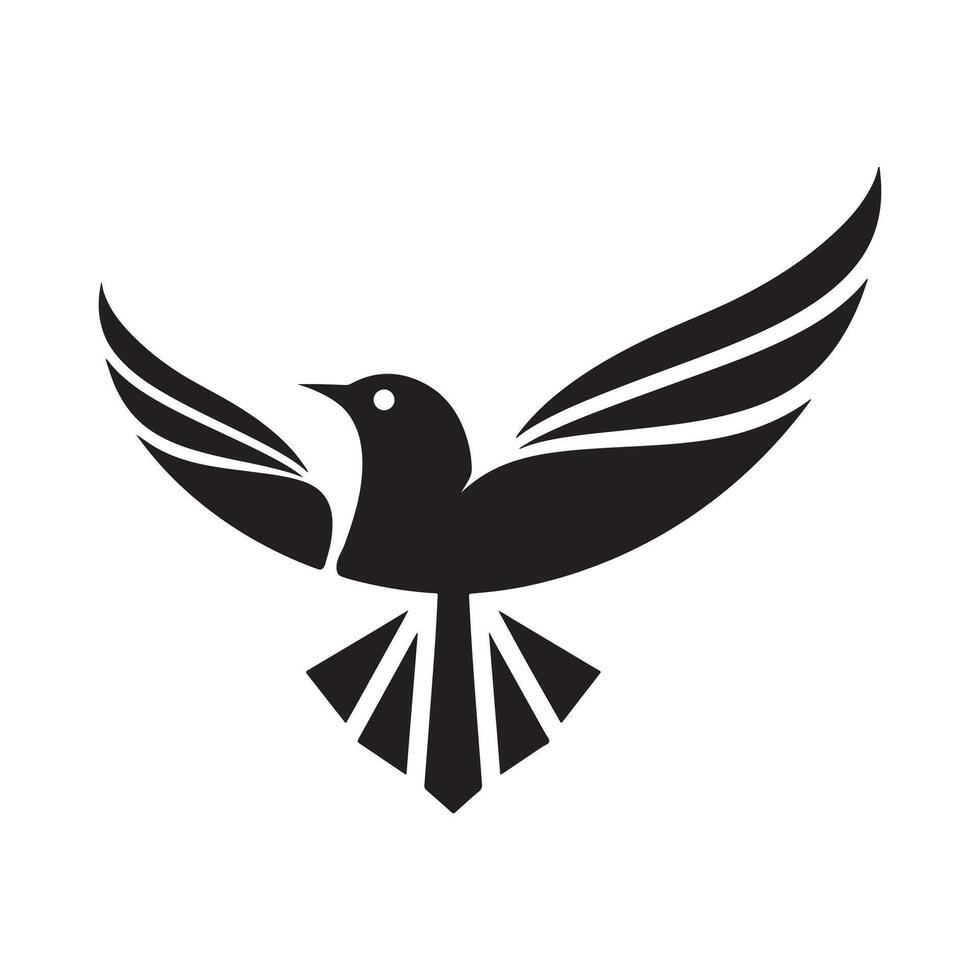 simple bird logo icon illustration vector