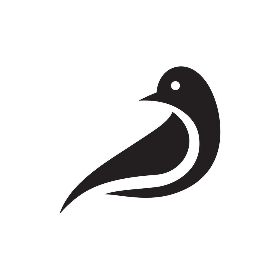 simple bird logo icon illustration vector