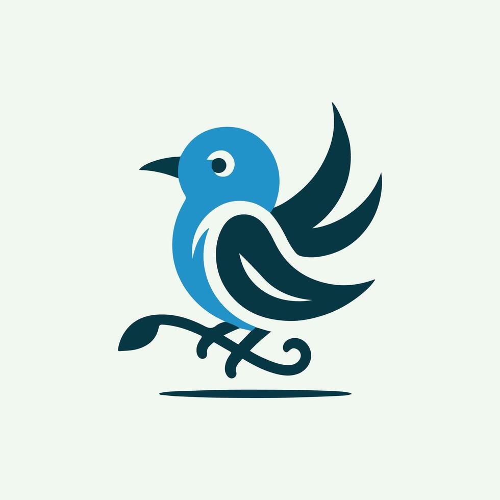 simple bird logo icon illustration vector