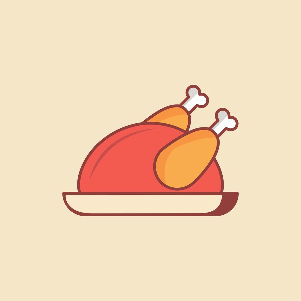 simple chicken icon illustration, abstract chicken rooster face head mascot logo icon vector
